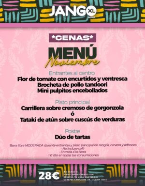 Menú Cenas - Noviembre 2023